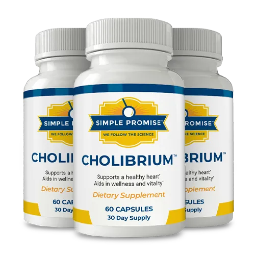 Cholibrium 3 bottles — 90 day cholibrium supplements package